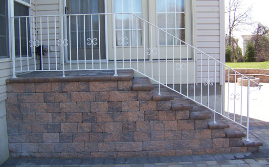 Wrought Iron Railing Installed as a Single Unit